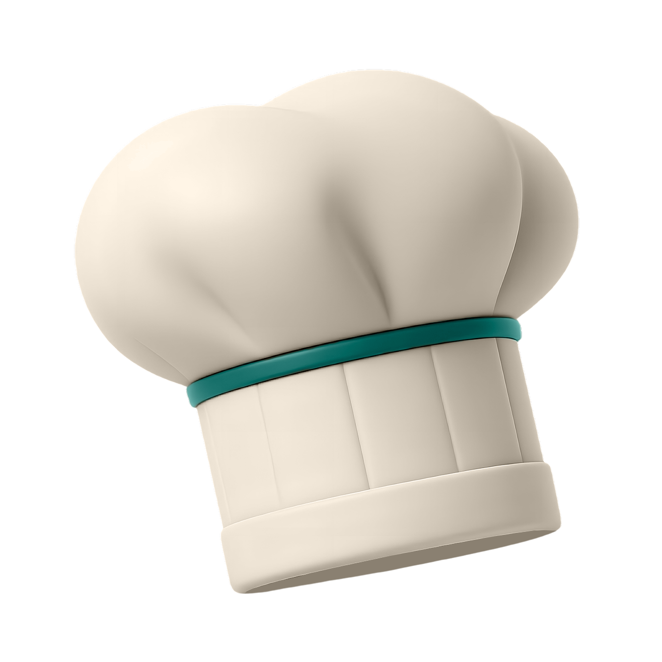 Ilustración 3D de gorro de chef